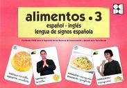 Alimentos 3: español-inglés-lengua de signos española
