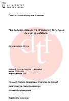 La cohesió discursiva i l'espai en la llengua de signes catalana