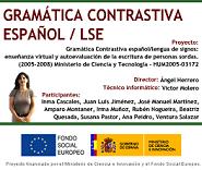 Gramática contrastiva Español-LSE