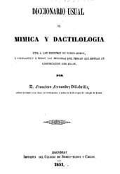 Diccionario usual de mímica y dactilología