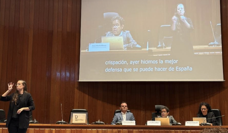 Apertura del congreso con Jesús Martín, Roberto Suárez y María Luz Esteban.