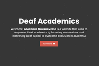⛶ 'Academia Unusualverse: Deaf Academics'