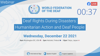 ⛶ 'Webinar: Deaf Rights During Disasters: Humanitarian Action and Deaf People [vídeo]'