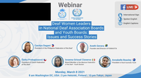 Webinar: Deaf Women Leaders in National Deaf Associations and Youth Boards: Issues and Success Stories [vídeo]