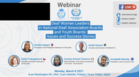 ⛶ 'Webinar: Deaf Women Leaders in National Deaf Associations and Youth Boards: Issues and Success Stories [vídeo]'