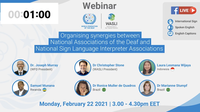 ⛶ 'WFD and WASLI Webinar on Sign Language Interpretation [vídeo]'